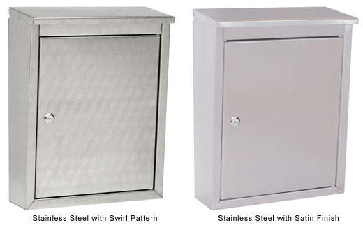 Stainless Steel Wall Mount<BR>Locking Mailbox